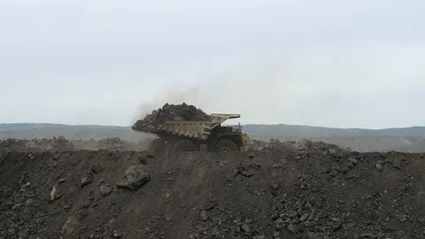 A giant track with coal Stock Footage 101573641