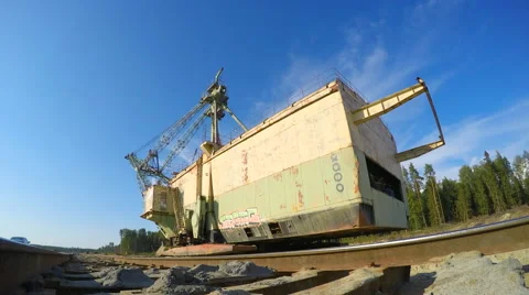 Giant Tractor In Sandpit Stock Footage 53038453