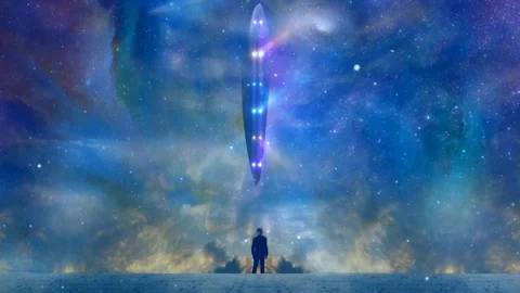 Giant UFO Stock Footage 123867506