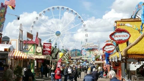 Giant wheel; Germany; Bremen; Easter meadow Stock Footage 239631868