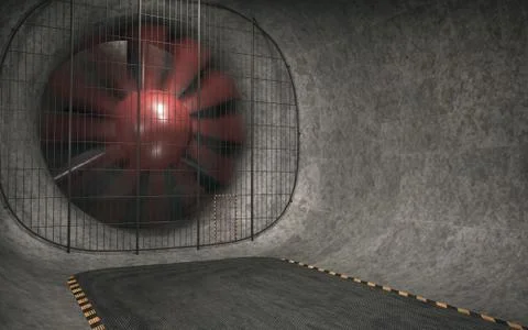 Giant Wind Tunnel Stock Illustration
