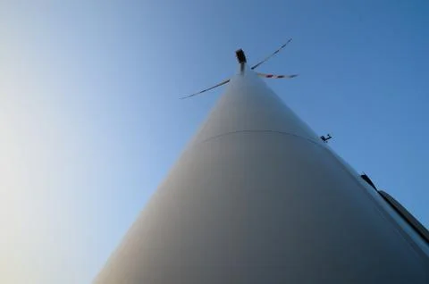 Giant windmill view from below Stock Photos