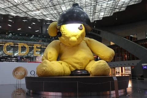 The Giant Yellow Teddy Bear Stock Photos