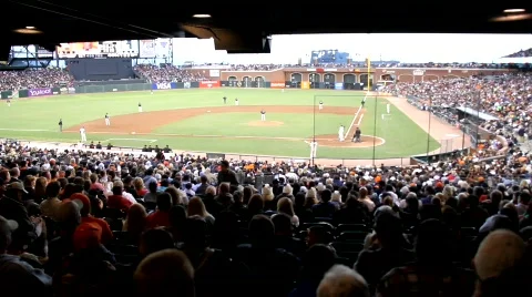 Giants Baseball Stadium Stock Footage 788739
