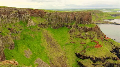 Giant's Causeway featuring rugged coastline, Northern Ireland Stock Footage 338332559
