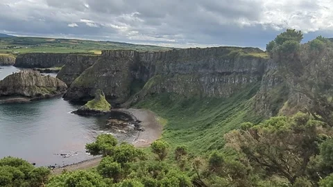 Giants causeway hiking Stock Footage 288114032