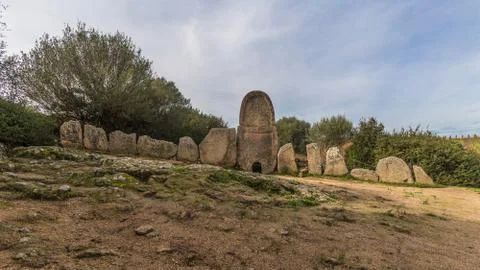 Giants grave of Coddu Vecchiu - Arzachena Stock Photos