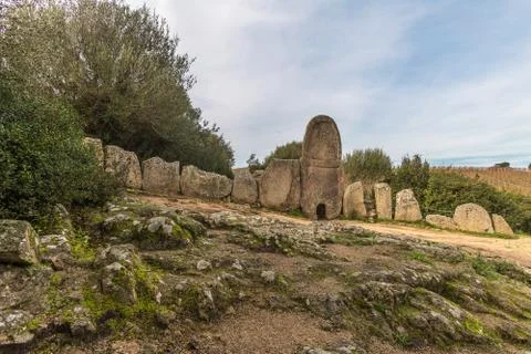 Giants grave of Coddu Vecchiu - Arzachena Stock Photos