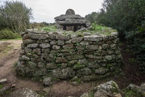 Giants grave of Coddu Vecchiu - Arzachena Stock Photos