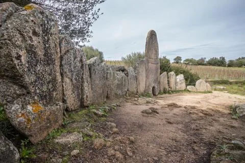 Giants grave of Coddu Vecchiu - Arzachena Stock Photos