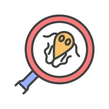 Giardiasis check color line icon. Medical examination concept. Pictogram for  Stock Illustration