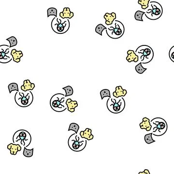 Giardiasis pet disease vector seamless pattern Stock Illustration
