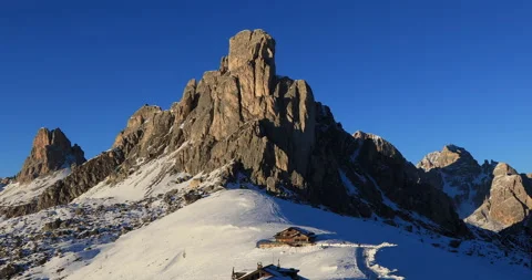 Giau Pass mountain view Stock Footage 169111891