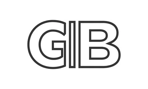 GIB logo design template with strong and modern bold text. Initial based ve.. Illustrazione stock