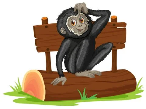 Gibbon Stock Illustration