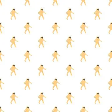 Gibbon walking cartoon seamless pattern repeating design 스톡 일러스트