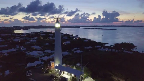 Gibbs Hill Lighthouse Sunset 库存影片 90152674