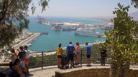 Gibralfaro viewpoint  Stock Footage 92767612