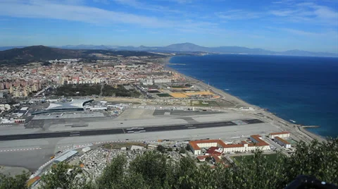 Gibraltar airstrip Stock Footage 36124211