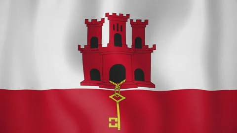Gibraltar animated flag. Seamless loop. 4K Stock-Footage 145489156