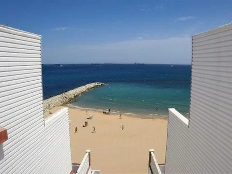 Gibraltar beach Stock Photos