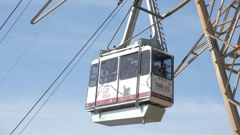 The Gibraltar cable car ascending the Upper Rock. Stock Footage 220497314