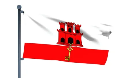 Gibraltar Flag Stock Footage 150197469