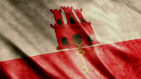 Gibraltar Flag Grunge Stock Footage 249038900
