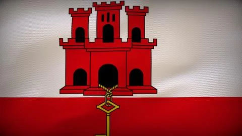 Gibraltar Flag of Unity: Threads of Harmony Stock Photos