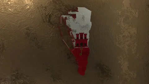 Gibraltar Map Stock Footage 277924159