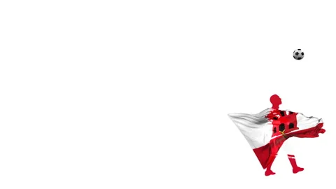 Gibraltar soccer player kicks  through himself Stock Footage 108724080