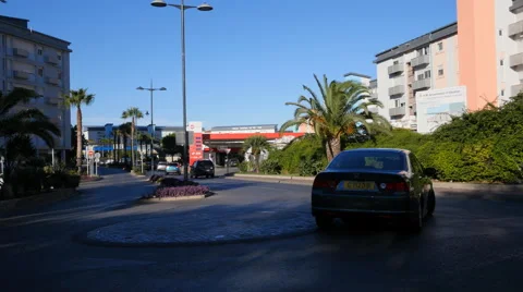 Gibraltar Street scene with traffic Stock Footage
