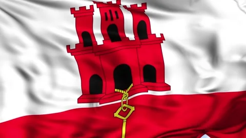 Gibraltar Waving Flag Background Vidéo 204140789