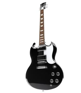Gibson Solid Black Stock Illustration