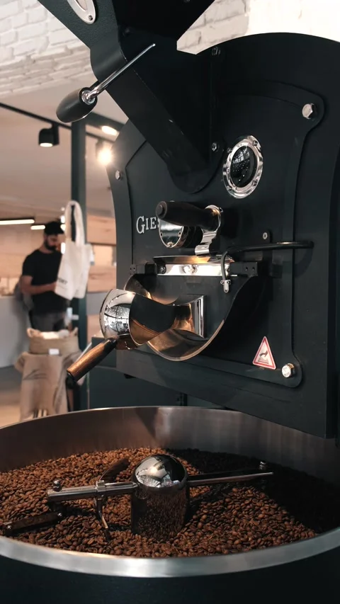 Giesen Coffee Roaster Stock Footage