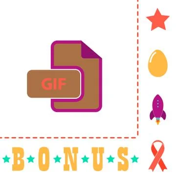 GIF computer symbol 스톡 일러스트