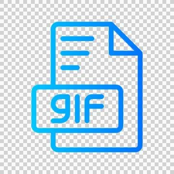 Gif Document file picture gradient icon. format file type icons symbol Illustrazione stock