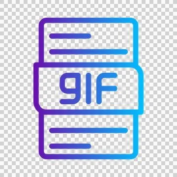 Gif document files gradient outline icons イラスト素材