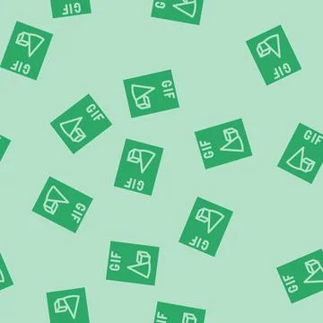 Gif file format document glyph vector seamless pattern Illustrazione stock