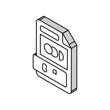 Gif file format document isometric icon vector illustration Illustrazione stock