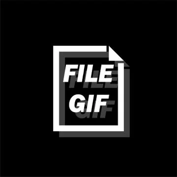 GIF File icon flat Stock Illustration