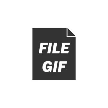 GIF format icon flat Stock Illustration