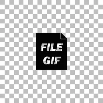 GIF format icon flat Stock Illustration