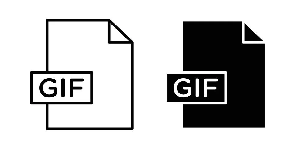 Gif icon vector editable eps10 Stock Illustration