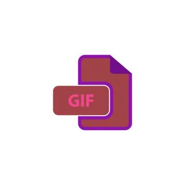 GIF Icon Vector 스톡 일러스트