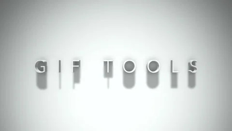 Gif tools 3D title animation with shadows on a white background Stock Footage 297272736