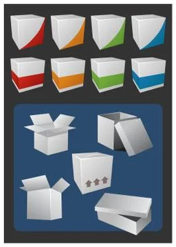 Gift and Cargo Boxes Stock Illustration