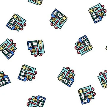 Gift and face care kit packages vector seamless pattern Stock Illustration
