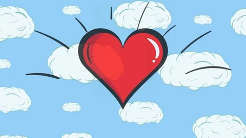 Gift and heart cloud background Stock Footage 111480522