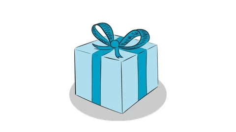 Gift and heart white background Stock Footage 111480546